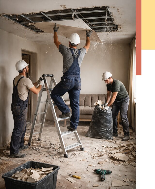 Демонтаж гипсокартонного потолка в железнодорожном от 431 руб. за м2 — ОТДЕЛОЧНИК-Жлз