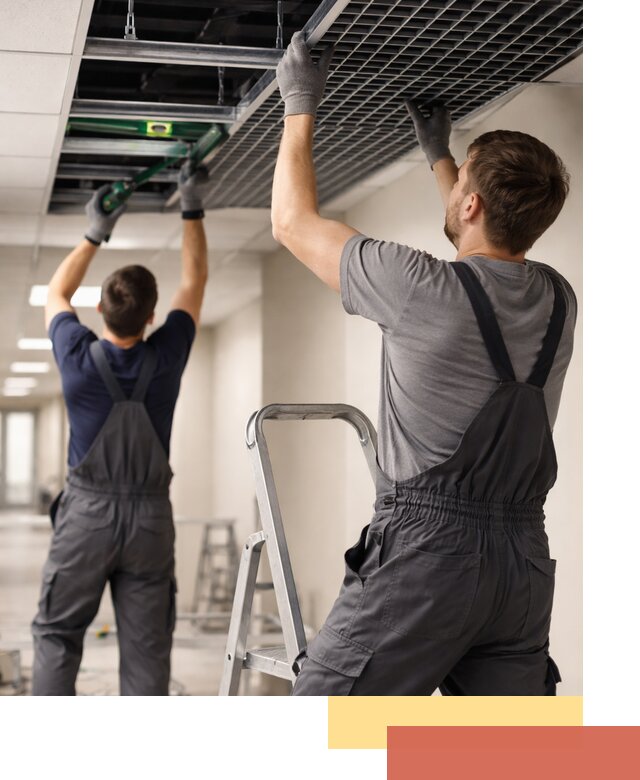 Монтаж потолка Грильято в железнодорожном: установка под ключ качественно