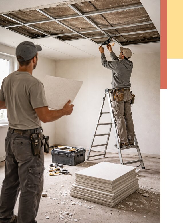 Замена плит подвесного потолка в железнодорожном от 1794 руб. быстро и недорого | ОТДЕЛОЧНИК-Жлз