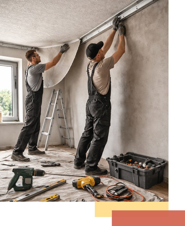 Монтаж фактурного натяжного потолка в железнодорожном качественно и быстро