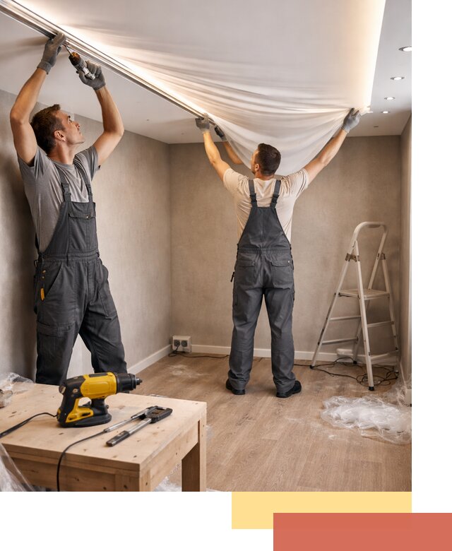 Монтаж натяжного потолка с подсветкой в железнодорожном цена и сроки