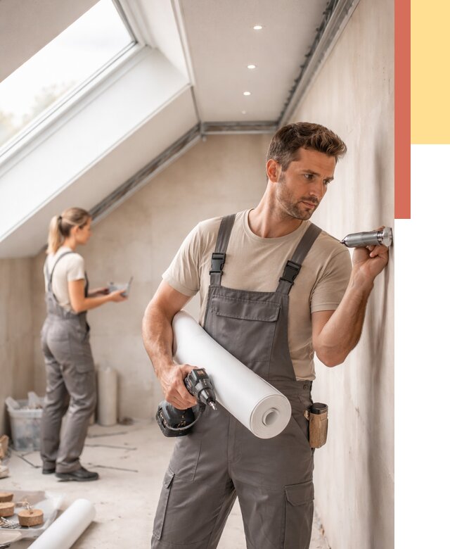 Монтаж натяжного потолка на мансарде в железнодорожном от 3589 руб. | ОТДЕЛОЧНИК-Жлз