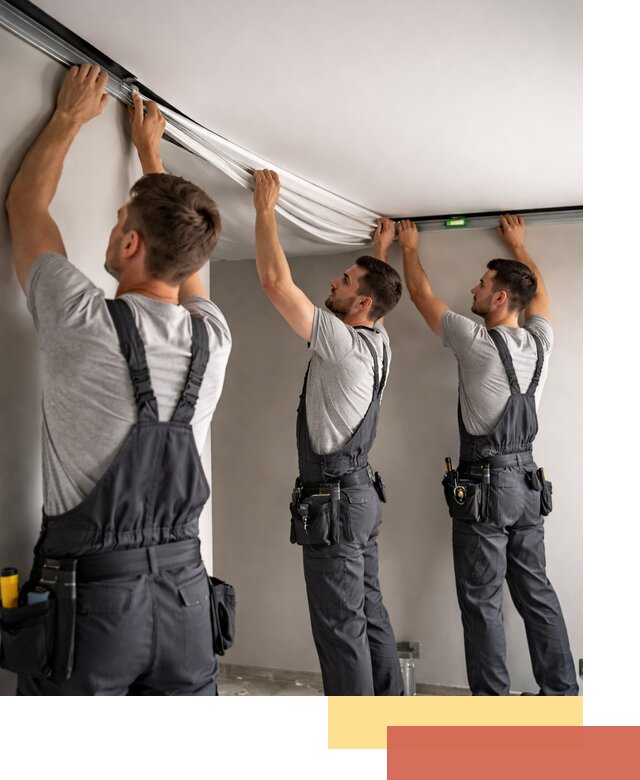 Теневые натяжные потолки в железнодорожном: монтаж и отделка быстро и качественно