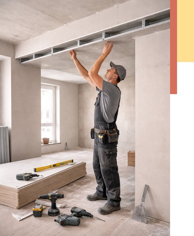 Потолок из гипсокартона с нишей в железнодорожном от 1282 руб. под ключ | ОТДЕЛОЧНИК-Жлз