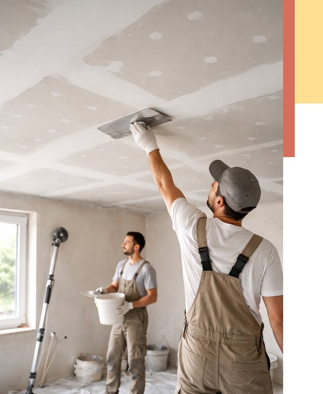 Шпаклевка потолка из гипсокартона в железнодорожном от 3281 руб./м2 — услуги под ключ | ОТДЕЛОЧНИК-Жлз