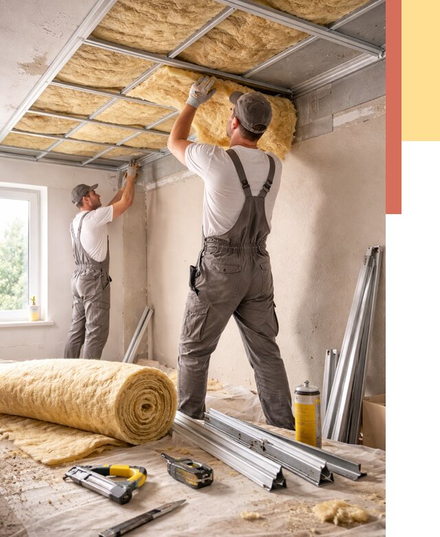 Утепление потолка в железнодорожном от 7383 руб/м2 — недорого, быстро, под ключ | ОТДЕЛОЧНИК-Жлз