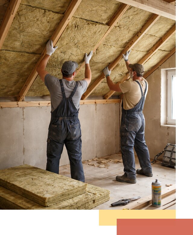 Утепление потолка минеральной ватой в железнодорожном