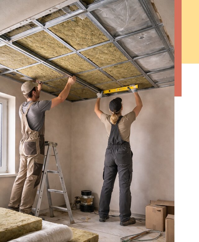 Шумоизоляция потолка в железнодорожном от 1282 руб. под ключ — услуги ОТДЕЛОЧНИК-Жлз